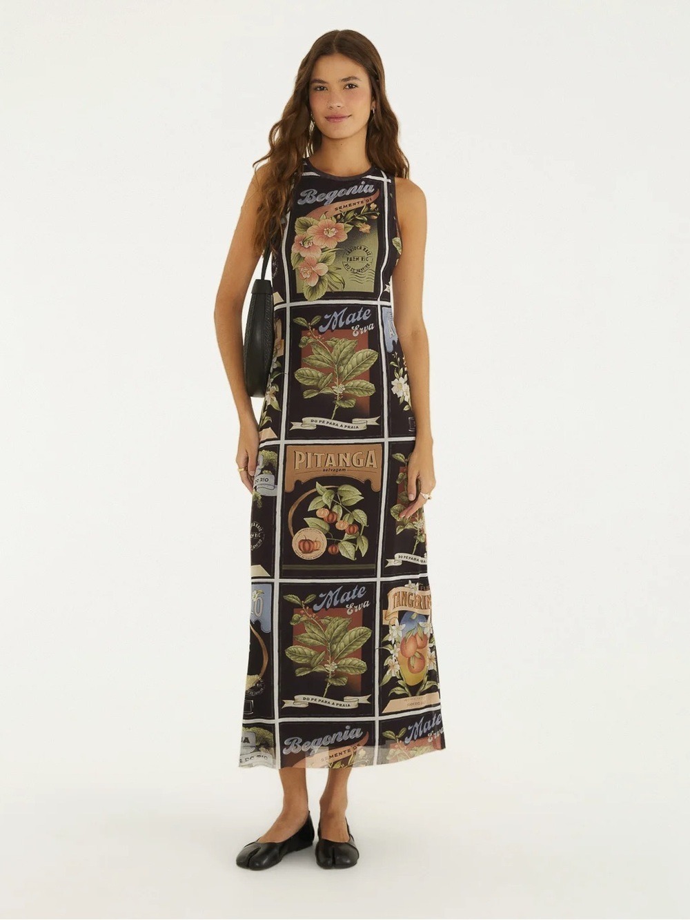 FARM Rio Selos do Brasil Mesh Midi Dress | Brazil Exclusive | NWT | Size Small